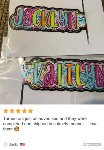 Where Every Chapter Knows Your Name - Personalized Bright Paisley Floral Doodle Magnetic Bookmark Clips Reading Birthday Gift - CALLIE