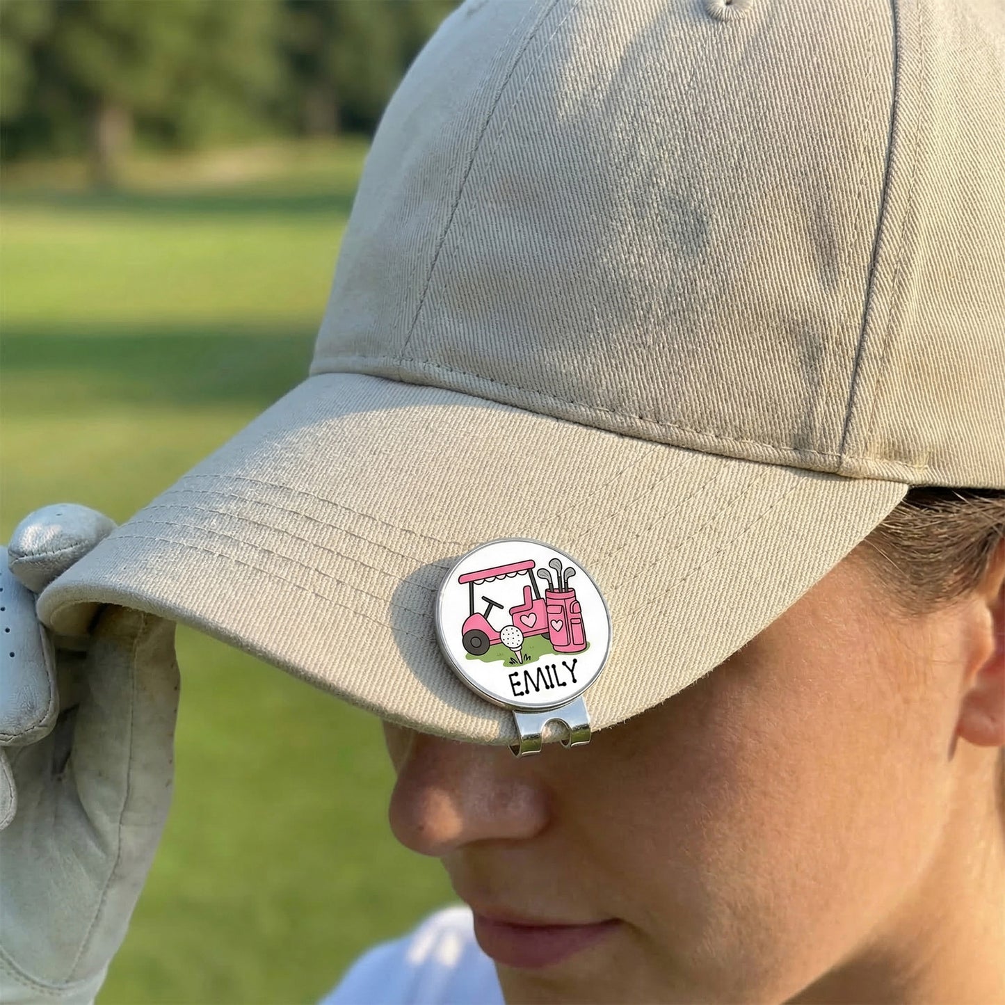 Personalized Golf Cart Golf Ball Marker Magnetic Hat Clip with Name Birthday Game Day Gift for Golf Player