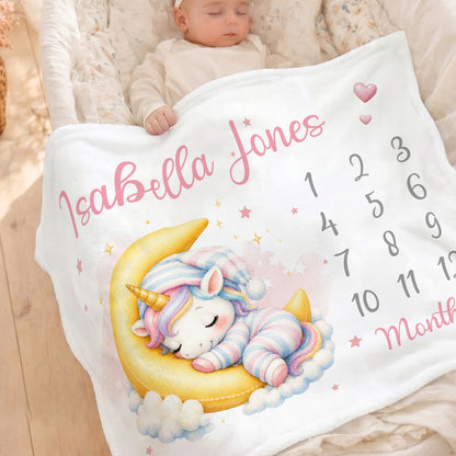Personalized Cartoon Animal Cloud Star Pattern Soft Throw Blanket with Name Home Decor Baby Shower Birthday Gift for Newborns New Moms