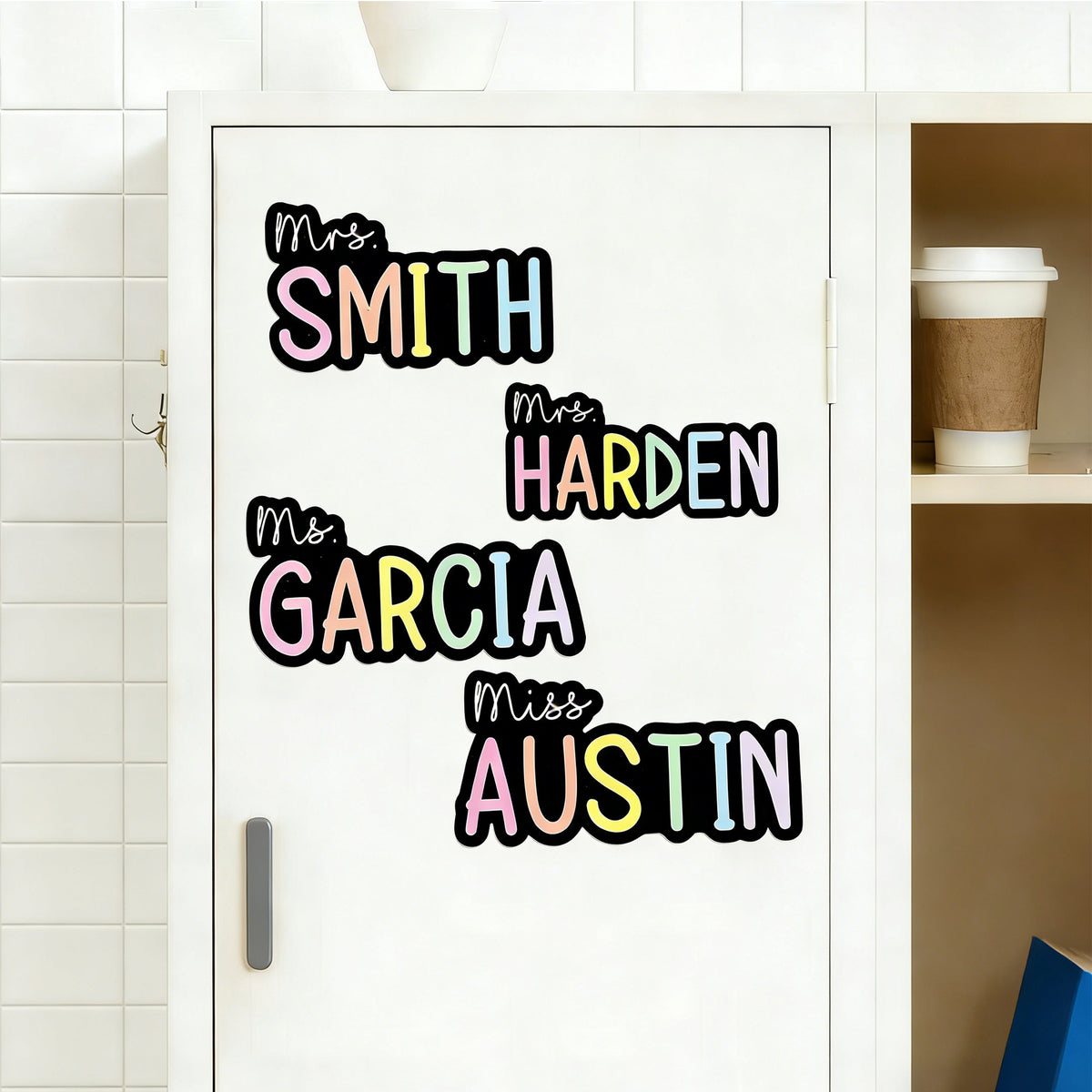 Personalized Rainbow Teacher Name Whiteboard Classroom Magnet Back to School  Gift for Teacher