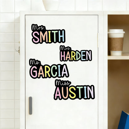 Personalized Rainbow Teacher Name Whiteboard Classroom Magnet Back to School  Gift for Teacher
