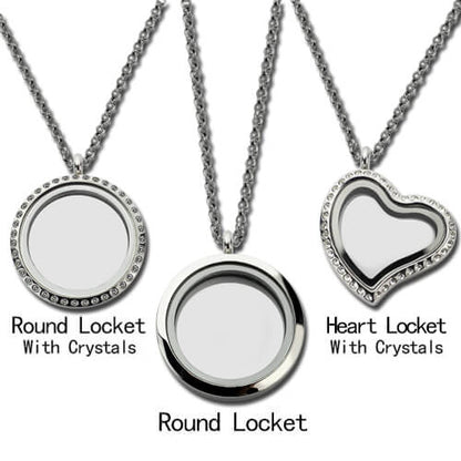 Engraved 1-7 Birthstones Family Tree Floating Living Locket for Mom and Grandma  | Callie