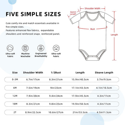 Personalized Multi-Color Heart Bone Paw Print 100% Cotton Baby Bodysuit with 1-5 Photos and Name Birthday Baby Shower Gift for Newborn