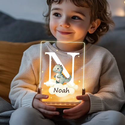 Personalized Animal LED Night Light with Name Acrylic Bedroom Lamp for Kids