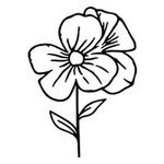 Personalized Line-Art Pet Photo Birth Flower Tattoo Sticker with Name Party Birthday Gift for Dog Cat Pet Lover Owner - CALLIE