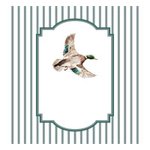Personalized Mallard Duck Pattern Striped Tassel Woven Throw Blanket with Name Nursery Decor Birthday Baby Shower Gift for Newborn New Parents - CALLIE