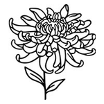 Personalized Line-Art Pet Photo Birth Flower Tattoo Sticker with Name Party Birthday Gift for Dog Cat Pet Lover Owner - CALLIE