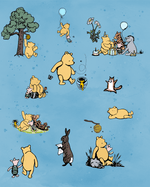 Personalized Classic Winnie the Pooh and Friends Soft Throw Blanket with Initial Name Nursery Decor Birthday Baby Shower Gift for Kids Newborns - CALLIE