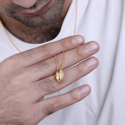 Engraved Football Number Necklace