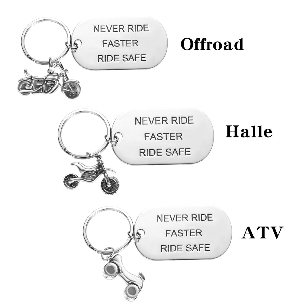 Engraved Motorcycle Keychain