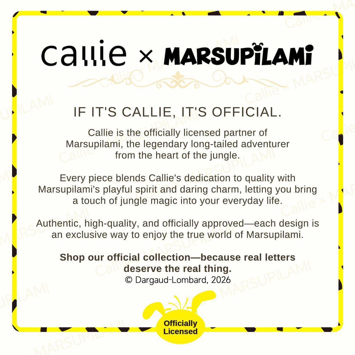 Personalized Leopard Marsupilami First Father's Day 100% Cotton T-shirt Baby Bodysuit with Name Father's Day Gift for Father | Callie × Marsupilami®