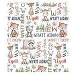 Personalized Cute Hand Painted Animals Soft Throw Blanket with Name and Initial Home Decor Daily Use Birthday Gift for Kids - CALLIE