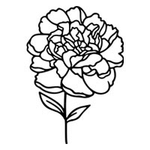 Personalized Line-Art Pet Photo Birth Flower Tattoo Sticker with Name Party Birthday Gift for Dog Cat Pet Lover Owner - CALLIE
