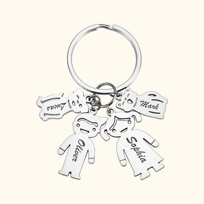 Children Shape Name Charms Keychain