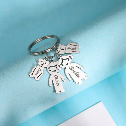 Children Shape Name Charms Keychain
