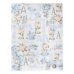 Personalized Cute Floral Giraffe Soft Throw Blanket with Initial and Name Nursery Decor Baby Shower Birthday Gift for Kids Newborn - CALLIE