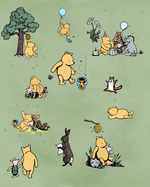 Personalized Classic Winnie the Pooh and Friends Soft Throw Blanket with Initial Name Nursery Decor Birthday Baby Shower Gift for Kids Newborns - CALLIE
